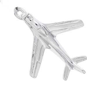 Silver Airplane Charm